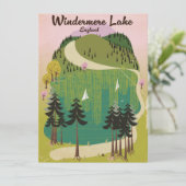 Carte affiche de voyage du lac Windermere (Debout devant)