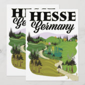 Carte Affiche de voyage Hesse Allemagne (Devant / Derrière)