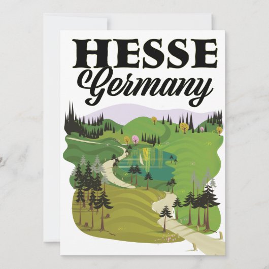 Carte Affiche de voyage Hesse Allemagne (Devant)
