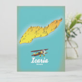 Carte Affiche de voyage Icasia Grèce. (Debout devant)