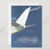 Carte Affiche de voyage Jet Away. (Devant)