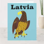 Carte Affiche de voyage lettone. (Devant)