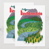 Carte affiche de voyage liechtenstein (Devant / Derrière)