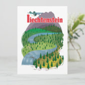 Carte affiche de voyage liechtenstein (Debout devant)