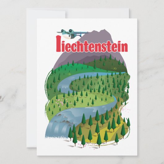 Carte affiche de voyage liechtenstein (Devant)