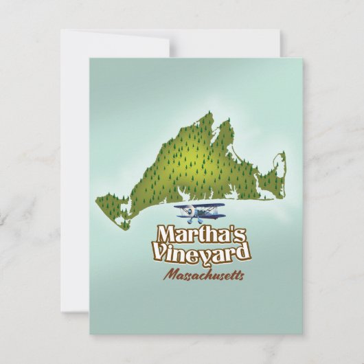 Carte Affiche de voyage Martha's vineyard Massachusetts (Devant)