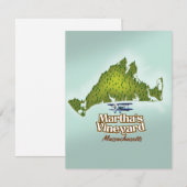 Carte Affiche de voyage Martha's vineyard Massachusetts (Devant / Derrière)