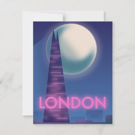 Carte Affiche de voyage Neon Londres (Devant)