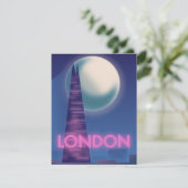 Carte Affiche de voyage Neon Londres (Debout devant)