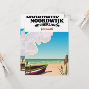 Carte Affiche de voyage Noordwijk Pays-Bas