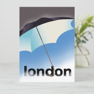 Carte Affiche de voyage parapluie Londres