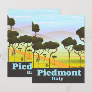 Carte Affiche de voyage Piémont Italie
