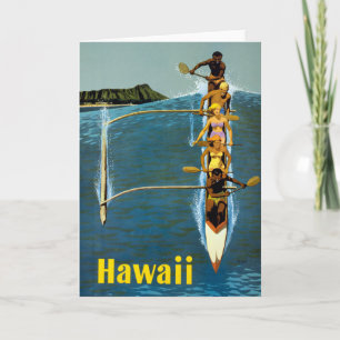 Carte Affiche De Voyage Pour United Air Lines Vers Hawai