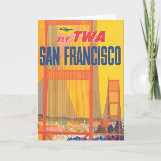 Carte Affiche De Voyage Pour Vol Twa À San Francisco (Devant)
