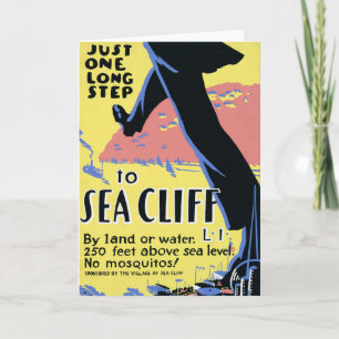 Carte Affiche de voyage Promotion Sea Cliff, Long Island