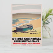 Carte Affiche de voyage St Ives Cornwall (Debout devant)