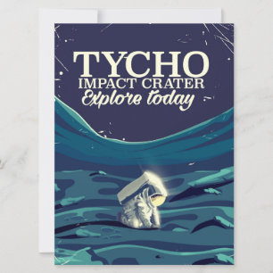 Carte Affiche de voyage sur la lune de Tycho