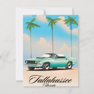 Carte Affiche de voyage Tallahassee Floride.