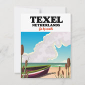 Carte Affiche de voyage Texel Pays-Bas (Dos)