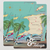 Carte Affiche de voyage Trinité-et-Tobago (Devant / Derrière)
