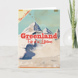 Carte Affiche de voyage vintage Groenland