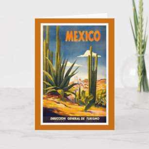 Carte Affiche de voyage vintage "Mexique"