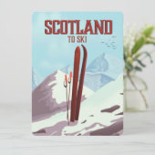 Carte Affiche de voyage vintage Scotland To Ski (Debout devant)