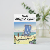 Carte affiche de voyage Virginia Beach Virginia USA (Debout devant)