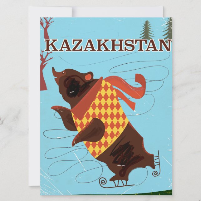 Carte affiche du kazakhstan (Devant)