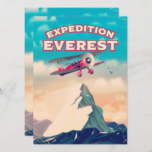 Carte Affiche Expédition Everest Travel