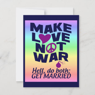 Carte Affiche personnalisée Make Love Not War
