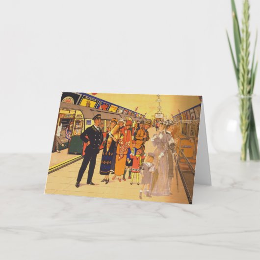 Carte Affiche Publicitaire vintage Pour Londres Undergro (Devant)