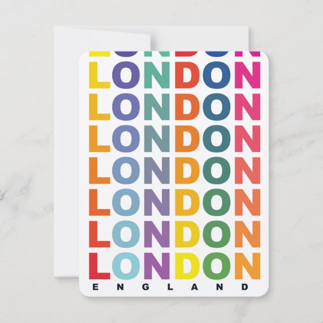 Carte Affiche rétro Londres Angleterre (Devant)