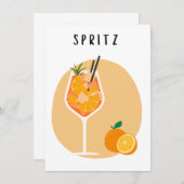Carte Affiche Spritz petit format (Devant / Derrière)