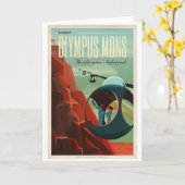 Carte Affiche touristique SpaceX Mars Olympus Mons (Fleur jaune)