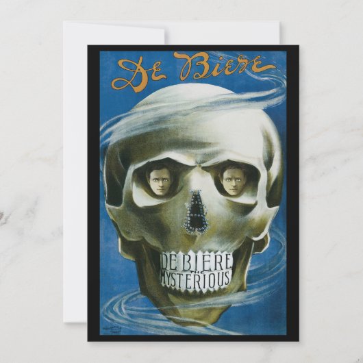 Carte Affiche vintage de magie, De Biere le Mystérieux (Devant)