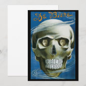 Carte Affiche vintage de magie, De Biere le Mystérieux (Devant / Derrière)