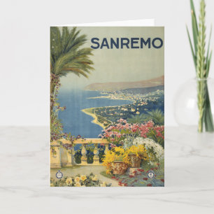 Carte Affiche Vintage voyage De San Remo Depuis Une Terr