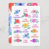 Carte Affirmation personnalisable Motivation inspiration (Devant / Derrière)