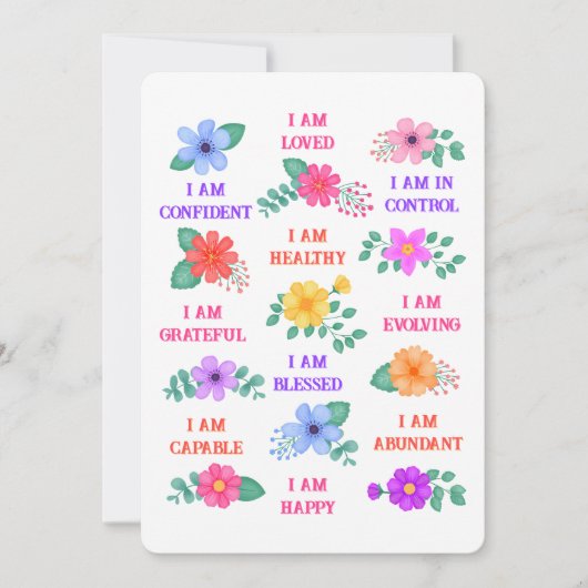 Carte Affirmation personnalisable Motivation inspiration (Devant)