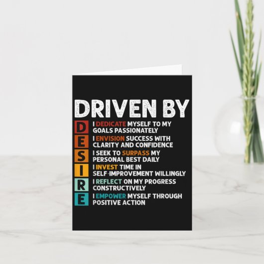 Carte Affirmations de devis motivationnelles (Devant)