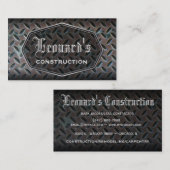Carte affligée d'entreprise de construction en (Devant / Derrière)