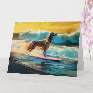 Carte Afghan Hound Beach Surf Peinture