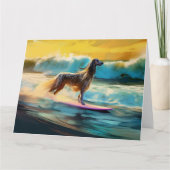 Carte Afghan Hound Beach Surf Peinture (Devant)
