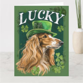 Carte Afghan Hound St. Patrick's Day (Devant)