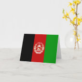 Carte Afghanistan avec drapeau (Fleur jaune)
