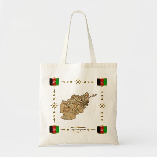 Carte Afghanistan + sac drapeaux (Devant)