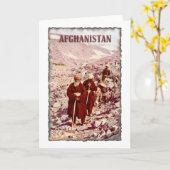 Carte Afghanistan vintage (Fleur jaune)