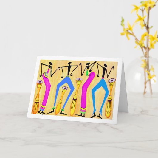 Carte Africain moderne, Heure Art Party (Fleur jaune)