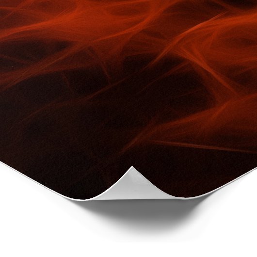 Carte AFRICAINE 3D Poster d'Art Fractal Rouge (Coin)